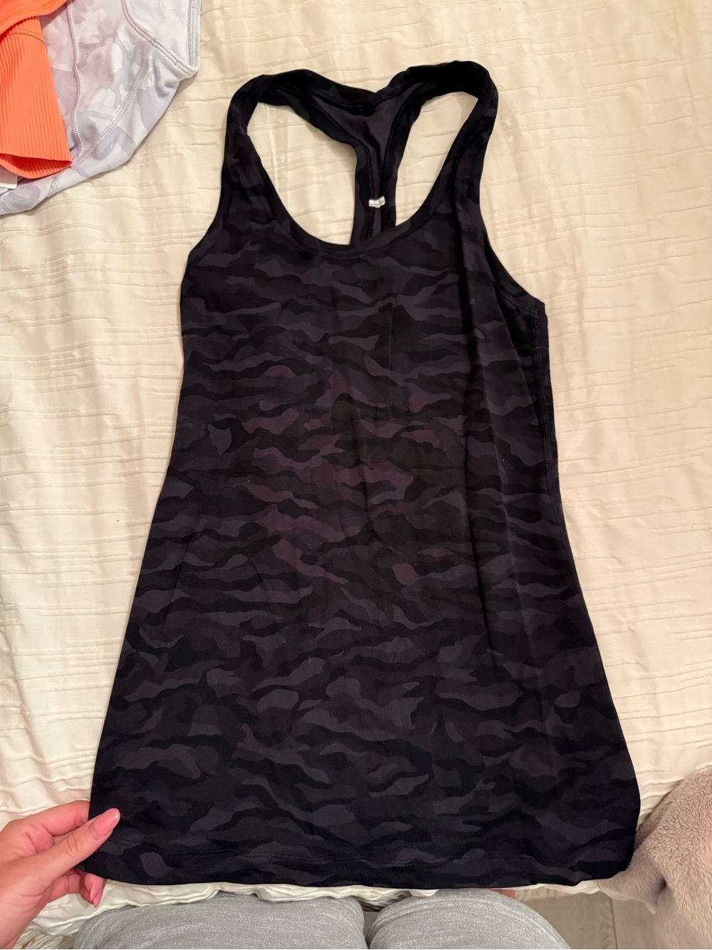 lululemon athletica Black & Dark Gray Camo Racerback Tank